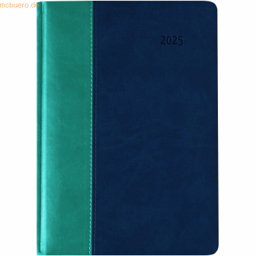 4006928026623 - Buchkalender 878 15x21cm 1 Tag 1 Seite Water türkis-blau 2025