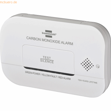 4007123662173 - Brennenstuhl Kohlenmonoxid-Melder CO-Melder CM A 3030 85 dB Alarm LED-Anzeige optisches und akustisches Signal B 120 x H 80 x T 37 mm weiß inkl 2x AA Batterien 4007123662173 - Brennenstuhl Kohlenmonoxid-Melder CO-Melder CM A 3030 85 dB Alarm LED-Anzeige optisches und akustisches Signal B 120 x H 80 x T 37 mm weiß inkl 2x AA Batterien
