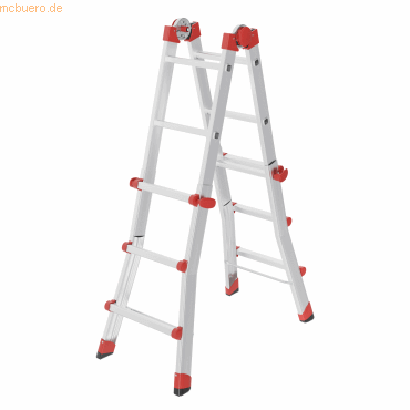 4007126751904 - HAILO M80 Multifunktionsleiter 4x3 Sprossen aus Aluminium als Steh- und Anlegeleiter nutzbar Arbeitshöhe bis 371 m 4007126751904 - HAILO M80 Multifunktionsleiter 4x3 Sprossen aus Aluminium als Steh- und Anlegeleiter nutzbar Arbeitshöhe bis 371 m