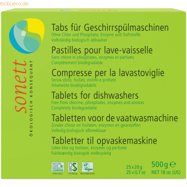 4007547402805 - sonett Spülmaschinentabs H3841 4007547402805 25 Stück 4007547402805 - sonett Spülmaschinentabs H3841 4007547402805 25 Stück