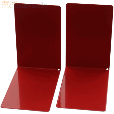 4007735430122 - Buchstützen 85x140x140mm Metall rot VE=2 Stück