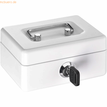 4007735850104 - Geldkassette Mini-Box Stahlblech mit Schloss 125x95x60mm weiß