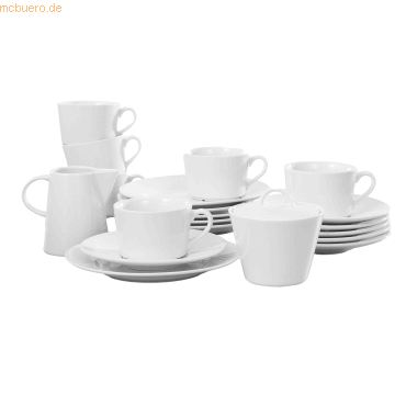 4007796043583 - Heike Kaffee-Set Porzellan Spülmaschinenfest Weiß 20 Stück für 6 Personen 4007796043583 - Heike Kaffee-Set Porzellan Spülmaschinenfest Weiß 20 Stück für 6 Personen