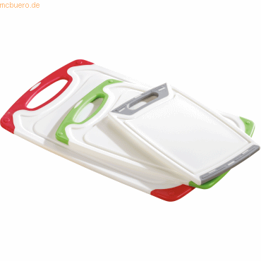 4007796048618 - Schneidbrett-Set Caterado STAR 3-teilig 3 verschiedene Größen mit Textileinleger Kunststoff weiß mit farbigen Rändern 4007796048618 - Schneidbrett-Set Caterado STAR 3-teilig 3 verschiedene Größen mit Textileinleger Kunststoff weiß mit farbigen Rändern