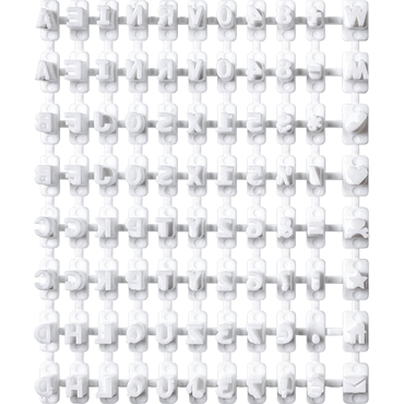 4007817078556 - Stempelset aus Kunststoff 88 Zeichen weiß
