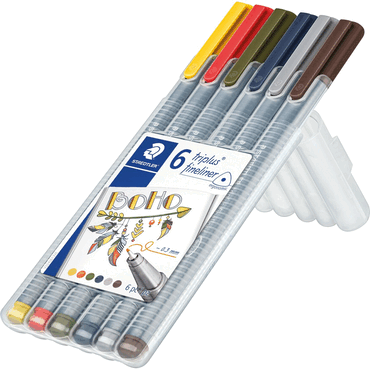4007817087442 - 10 x Fineliner triplus Boho 6 Stück
