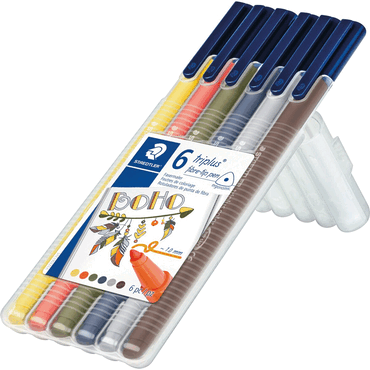 4007817087466 - 323SB6CS13 Fasermaler triplus® BOHO mit 6 Farben