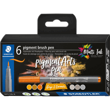 4007817097175 - Pigment brush 371 Greys & Caramels 6 pcs Cardboard box