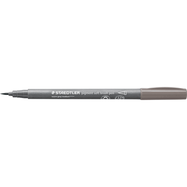 4007817098660 - 10 x Pigment soft brush pen warmgrau medium