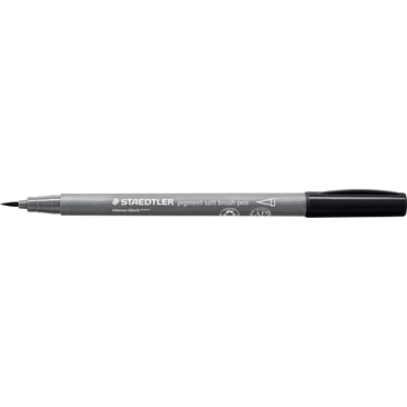 4007817098868 - 10 x Pigment soft brush pen intensiv schwarz 4007817098868 - 10 x Pigment soft brush pen intensiv schwarz