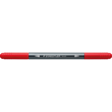 4007817107348 - 10 x Doppelfasermaler wasservermalbar rot