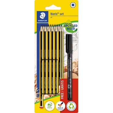 4007817113097 - Bleistift Noris HB 12er Set + 1x 318BK Proj-Faserschreiber 4007817113097 - Bleistift Noris HB 12er Set + 1x 318BK Proj-Faserschreiber
