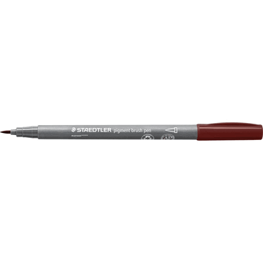 4007817152249 - 10 x Pigment brush pen marone