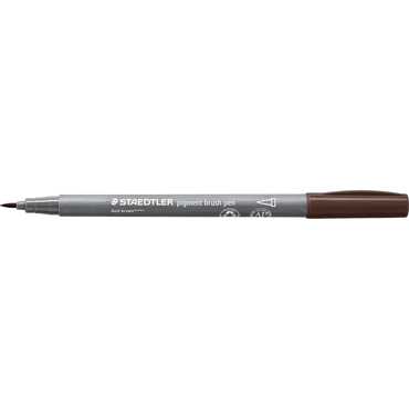 4007817152324 - 10 x Pigment brush pen dunkelbraun