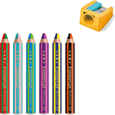 4007817166710 - STAEDTLER 1402C6 - Buntstift 10 mm Sechskantform 5 Farben Duo 4007817166710 - STAEDTLER 1402C6 - Buntstift 10 mm Sechskantform 5 Farben Duo