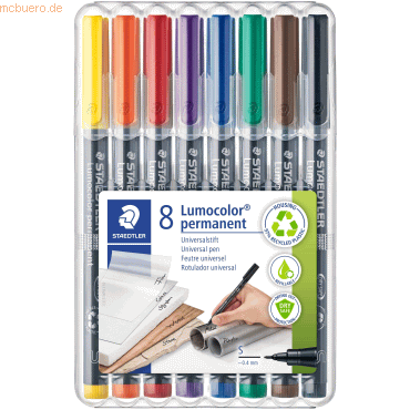 Staedtler Folienschreiber Lumocolor 8er Etui permanent superfein