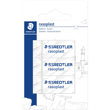 4007817526255 - 10 x Radierer rasoplast 3x Blisterkarte