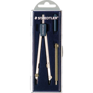 4007817559185 - STAEDTLER Schulzirkel 559 Länge 135 mm 3-teilig aus Metall abknickbarer Bleischenkel mit Nadelschuh max - 1 Stück (559 C03)