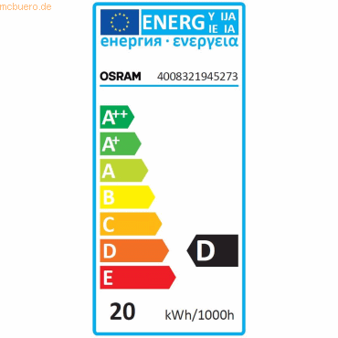 Osram Halogenlampe HaloPin Eco 20 Watt G9