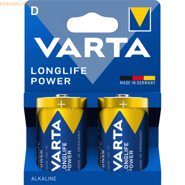 4008496128518 - VARTA Batterien Longlife Power Spannung 15 V besonders langlebig Mono D 2 Stück