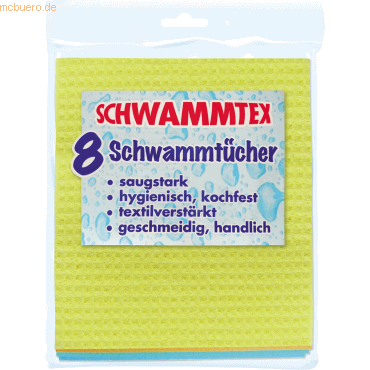 4008600158455 - Spontex Schwammtücher Schwammtex Viskose 19 x 21 cm 8 Stück farbsortiert 4008600158455 - Spontex Schwammtücher Schwammtex Viskose 19 x 21 cm 8 Stück farbsortiert