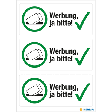 4008705154574 - 10 x HERMA Hinweisetikett Vario wetterfest Bitte Werbeinw 3St 1Pack 4008705154574 - 10 x HERMA Hinweisetikett Vario wetterfest Bitte Werbeinw 3St 1Pack