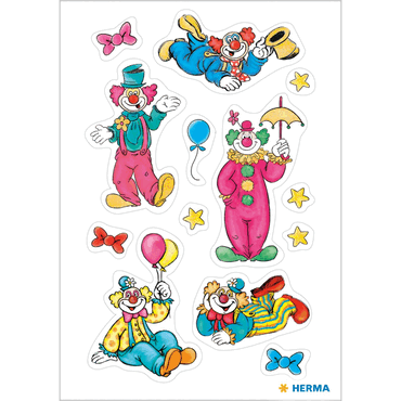 4008705154819 - 10 x HERMA Schmucketikett DECOR Clowns 4008705154819 - 10 x HERMA Schmucketikett DECOR Clowns
