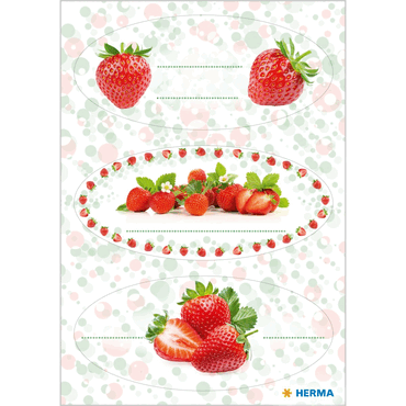 4008705155298 - 10 x HERMA HOME Küchenetiketten Erdbeere 4 Bl 1Pack 4008705155298 - 10 x HERMA HOME Küchenetiketten Erdbeere 4 Bl 1Pack