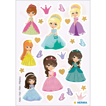 4008705156363 - 10 x HERMA Schmucketikett MAGIC Sweet Princess Folie beglimmert 1 Bl 1