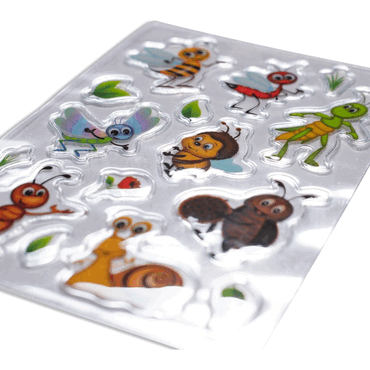 4008705156653 - 10 x HERMA Schmucketikett MAGIC Wiesentiere Fahrzeuge Transpuffy 1 Bl