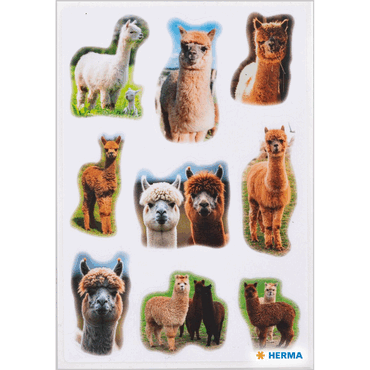 4008705156875 - 10 x HERMA Schmucketikett DECOR Alpakas 4008705156875 - 10 x HERMA Schmucketikett DECOR Alpakas