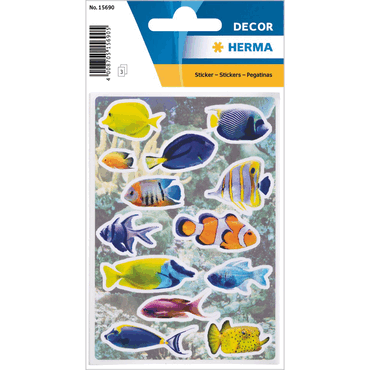 4008705156905 - 10 x HERMA Schmucketikett DECOR Fische 4008705156905 - 10 x HERMA Schmucketikett DECOR Fische