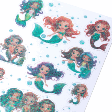 4008705157827 - 10 x HERMA Schmucketikett MAGIC Mermaid Folie beglimmert 1 Bl 1 Pack