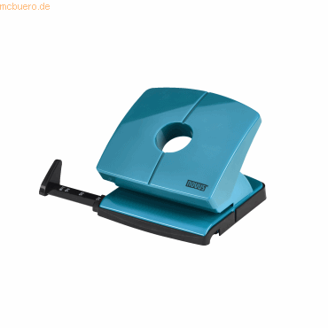 4009729079065 - Locher NOVUS B 220 bis zu 20 Blatt für A4 A5 A6 B5 B6 US 3x8 Folio Anschlagschiene Vollmetall & Kunststoff bright-petrol