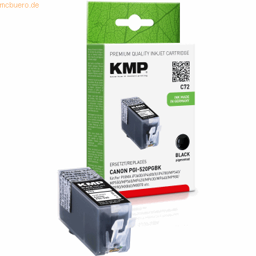 4011324150810 - Druckerpatrone C72 15080001 kompatibel zu Canon PGI-520BK schwarz 4011324150810 KMP 4011324150810 - Druckerpatrone C72 15080001 kompatibel zu Canon PGI-520BK schwarz 4011324150810 KMP