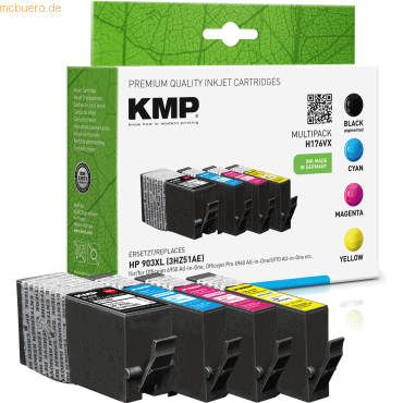 4011324370386 - MULTIPACK H176VX - 4er-Pack - Größe XXL - Schwarz Gelb Cyan Magenta - Tintenpatrone (Alternative zu HP 903XL HP T6M11AE HP T6M03AE HP T6M07AE HP T6M15AE) 4011324370386 - MULTIPACK H176VX - 4er-Pack - Größe XXL - Schwarz Gelb Cyan Magenta - Tintenpatrone (Alternative zu HP 903XL HP T6M11AE HP T6M03AE HP T6M07AE HP T6M15AE)
