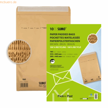 4011839106265 - Polstertaschen SUMO 1519 braun für DIN B4 4011839106265 10 Stück