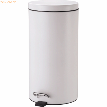 4012086027747 - helit Treteimer 20 Liter Hochwertiger Mülleimer mit Kunststoffsockel und Pedal Farbe weiß 4012086027747 - helit Treteimer 20 Liter Hochwertiger Mülleimer mit Kunststoffsockel und Pedal Farbe weiß
