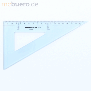 Rumold Zeichendreieck 60 Grad 20 cm Kunststoff transparent/getönt