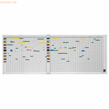 4013695012469 - Urlaubsplaner Spezial 1 Woche 1 Seite Quer Aluminium Kunststoff Weiß Silber Deutsch Englisch 200 x 75 cm 4013695012469 - Urlaubsplaner Spezial 1 Woche 1 Seite Quer Aluminium Kunststoff Weiß Silber Deutsch Englisch 200 x 75 cm