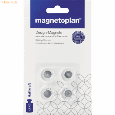 4013695054858 - Haftmagnete Design 1681020 20x9mm (ØxH) transparent 4800g Haftkraft 4013695054858 magnetoplan 1681020 4 Stück 4013695054858 - Haftmagnete Design 1681020 20x9mm (ØxH) transparent 4800g Haftkraft 4013695054858 magnetoplan 1681020 4 Stück
