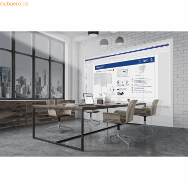 4013695060538 - Whiteboard Projektion rahmenlos erweiterbar BxH 1180x1890 mm weiß 4013695060538 - Whiteboard Projektion rahmenlos erweiterbar BxH 1180x1890 mm weiß