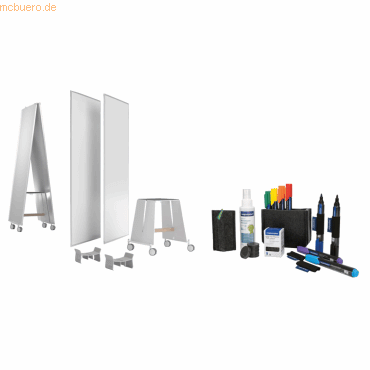 4013695066639 - Magnetoplan Whiteboard Set Design Thinking Small Weiß speziallackiert Beide Seiten nutzbar Inkl Tafellöscher Inkl Stiftköcher Inkl Boardmarker Inkl 4013695066639 - Magnetoplan Whiteboard Set Design Thinking Small Weiß speziallackiert Beide Seiten nutzbar Inkl Tafellöscher Inkl Stiftköcher Inkl Boardmarker Inkl