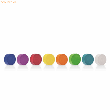 4013695067315 - Magnetoplan Magnet Circle (Ø) 30 mm Blau Pink Rot Orange Gelb Grün Blau-Grün Weiß 8 St 16654810 4013695067315 - Magnetoplan Magnet Circle (Ø) 30 mm Blau Pink Rot Orange Gelb Grün Blau-Grün Weiß 8 St 16654810