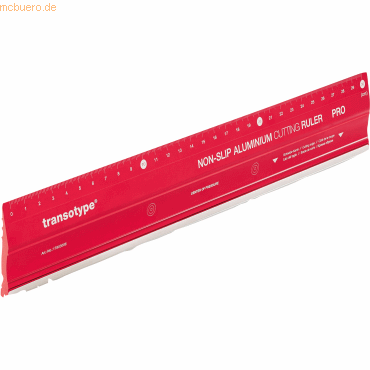 4013695263700 - Schneidelineal PRO 30cm ohne mm-Facette auf beiden Seiten Aluminium rot 4013695263700 - Schneidelineal PRO 30cm ohne mm-Facette auf beiden Seiten Aluminium rot