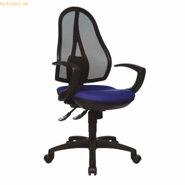 4014296029856 - Bürodrehstuhl Open Point SY schwarz blau mit Armlehnen bis 110kg 4014296029856 Topstar 4014296029856 - Bürodrehstuhl Open Point SY schwarz blau mit Armlehnen bis 110kg 4014296029856 Topstar