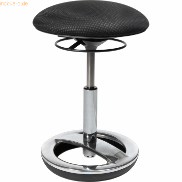 4014296324920 - FP - Hocker mit Standfußring Polster schwarz Sitzhöhenverstellung 440-570 mm 4014296324920 - FP - Hocker mit Standfußring Polster schwarz Sitzhöhenverstellung 440-570 mm