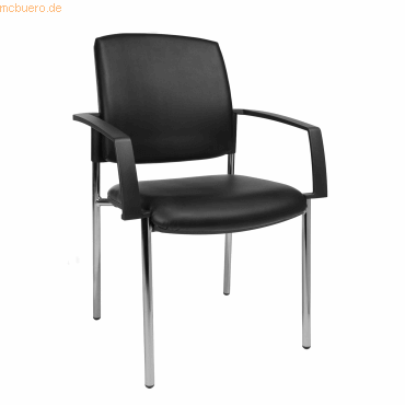 4014296755229 - Besucherstuhl Medical 10 schwarz   chrom mit Armlehnen 4-Fuß-Gestell 4014296755229 Topstar