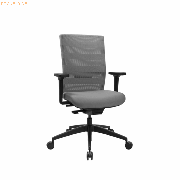 4014296925547 - Bürostuhl Sitness AirWork mit Armlehnen 3D-Auto-Synchronmechanik Muldensitz Netzrücken grau schwarz 4014296925547 - Bürostuhl Sitness AirWork mit Armlehnen 3D-Auto-Synchronmechanik Muldensitz Netzrücken grau schwarz