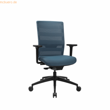 4014296929019 - Bürostuhl Sitness AirWork mit Armlehnen 3D-Auto-Synchronmechanik Muldensitz Netzrücken petrol schwarz 4014296929019 - Bürostuhl Sitness AirWork mit Armlehnen 3D-Auto-Synchronmechanik Muldensitz Netzrücken petrol schwarz